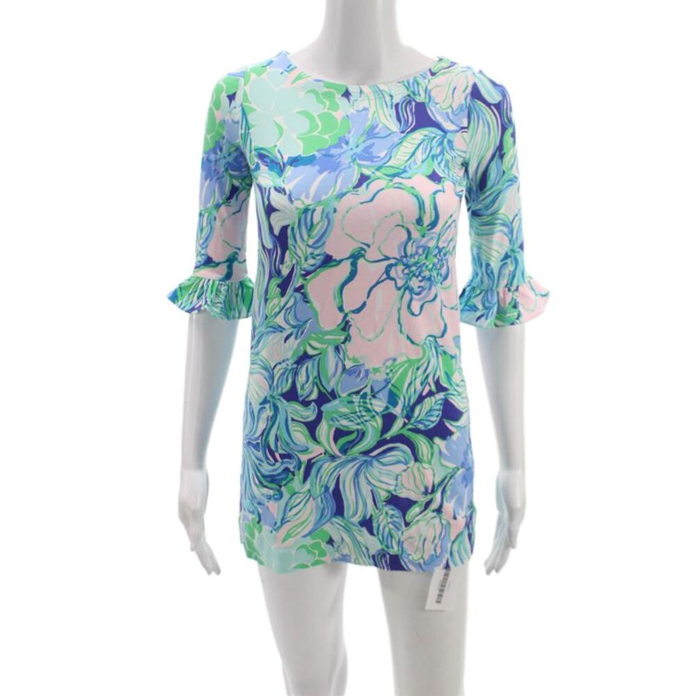 Lilly Pulitzer Childrens Girls Floral Print Dress Multi Colored Size 8-10